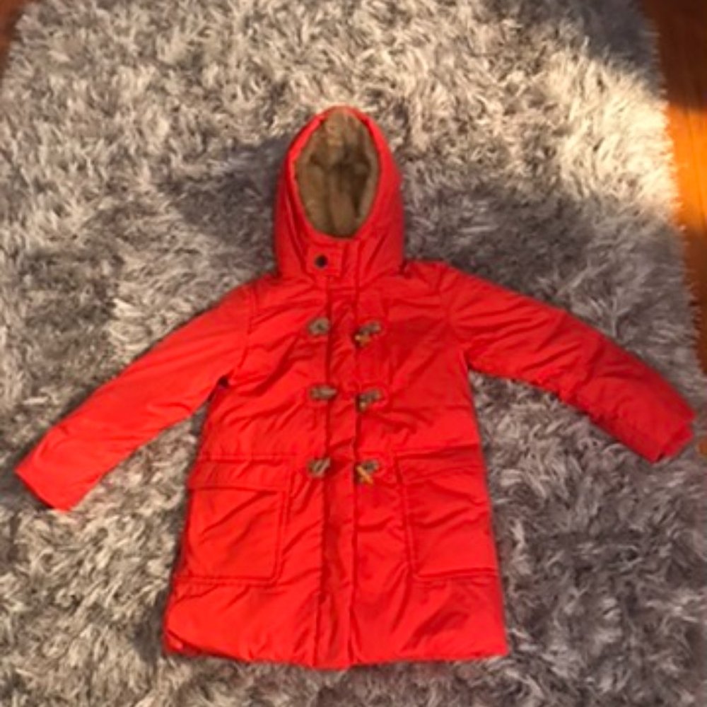 Girls JCrew Orange Coat